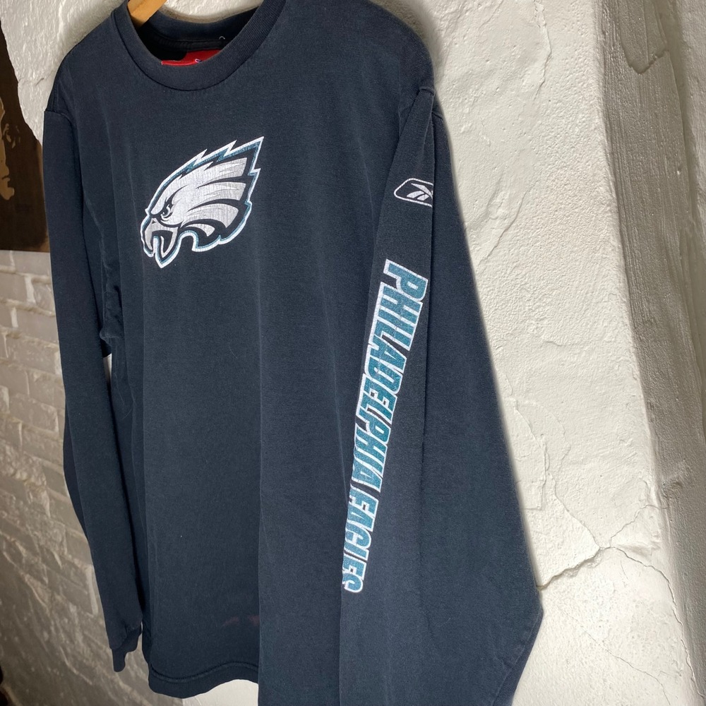 Vintage Reebok Philadelphia Eagles Long Sleeve Shirt Mens M 2000s - Picture 2 of 7